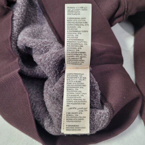 Goodthreads Women's Heritage Fleece Ruffle Shoulder Sweatshirt Dark Brown Medium - Picture 9 of 11